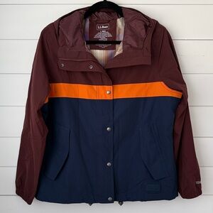 L.L. Bean Women's Hooded Colorblock Spring Jacket
